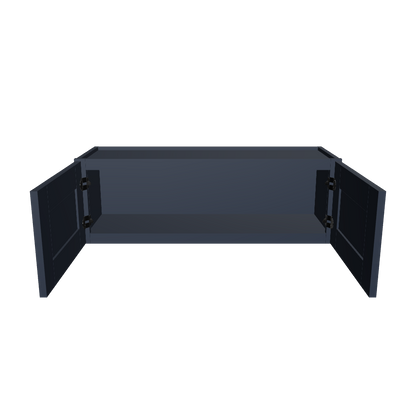 Wall Kitchen Cabinet W3612 Danbury Blue LessCare 36 in. width 12 in. height 12 in. depth