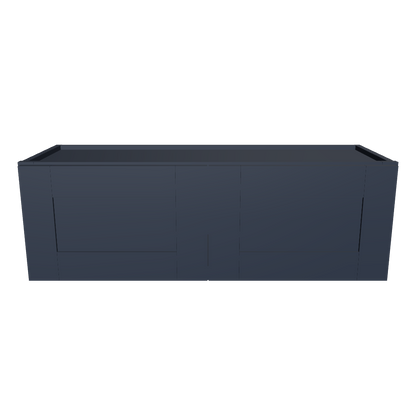 Wall Kitchen Cabinet W3612 Danbury Blue LessCare 36 in. width 12 in. height 12 in. depth