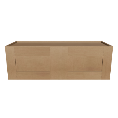 Wall Kitchen Cabinet W3612 Shaker Toffee LessCare 36 in. width 12 in. height 12 in. depth