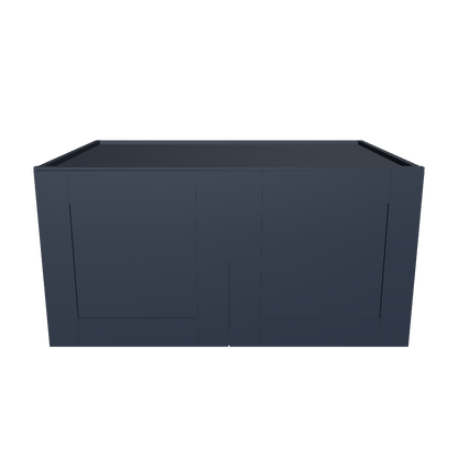 Wall Kitchen Cabinet W361824 Danbury Blue LessCare 36 in. width 18 in. height 24 in. depth