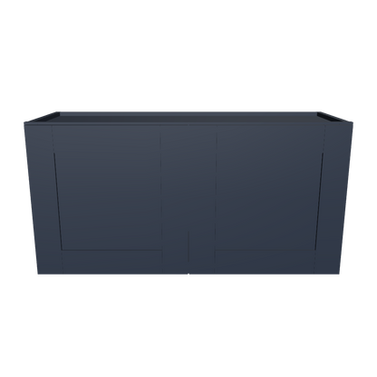 Wall Kitchen Cabinet W3618 Danbury Blue LessCare 36 in. width 18 in. height 12 in. depth