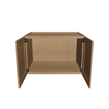 Wall Kitchen Cabinet W362424 Shaker Toffee LessCare 36 in. width 24 in. height 24 in. depth