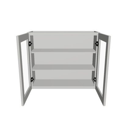 Frosted Glass Door Wall Kitchen Cabinet WMD3630 Milan Pearl 36 in. width 30 in. height 12 in. depth