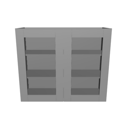 Frosted Glass Door Wall Kitchen Cabinet WMD3630 Colonial Gray LessCare 36 in. width 30 in. height 12 in. depth