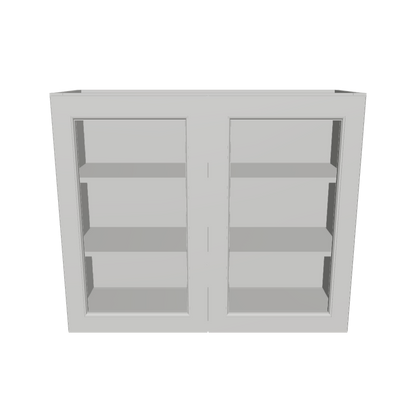 Frosted Glass Door Wall Kitchen Cabinet WMD3630 Milan Pearl 36 in. width 30 in. height 12 in. depth