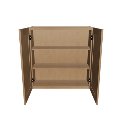 Wall Kitchen Cabinet W3636 Shaker Toffee LessCare 36 in. width 36 in. height 12 in. depth