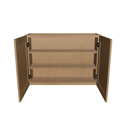 Wall Kitchen Cabinet W4230 Shaker Toffee LessCare 42 in. width 30 in. height 12 in. depth