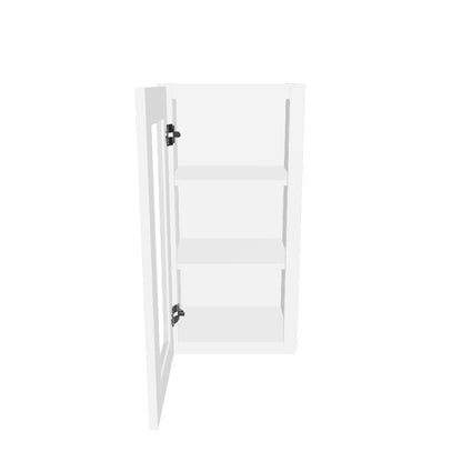 Frosted Glass Door Wall Kitchen Cabinet WMD1530 Alpina White LessCare 15 in. width 30 in. height 12 in. depth