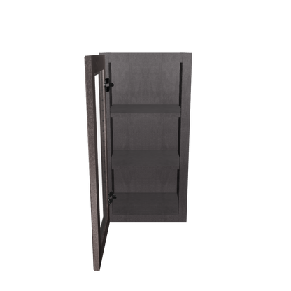 Frosted Glass Door Wall Kitchen Cabinet WMD1530 15 in. width 30 in. height 12 in. depth - Milan Slate