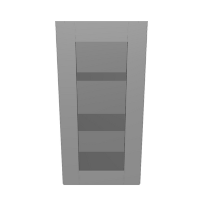 Frosted Glass Door Wall Kitchen Cabinet WMD1530 Colonial Gray LessCare 15 in. width 30 in. height 12 in. depth