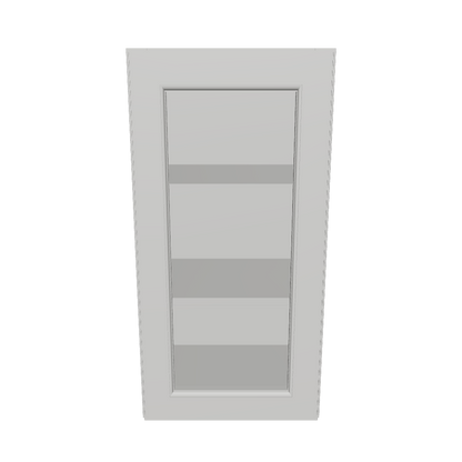 Frosted Glass Door Wall Kitchen Cabinet WMD1530 15 in. width 30 in. height 12 in. depth - Milan Pearl