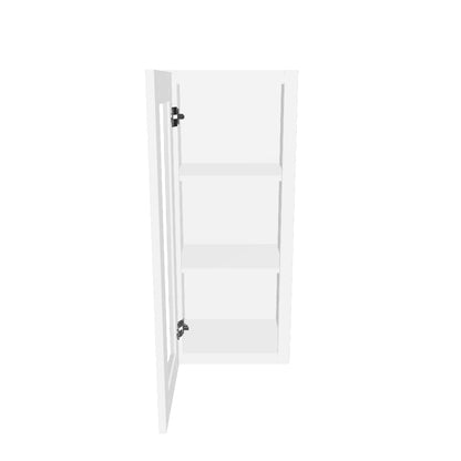 Frosted Glass Door Wall Kitchen Cabinet WMD1536 Alpina White LessCare 15 in. width 36 in. height 12 in. depth