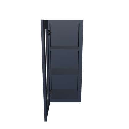 Frosted Glass Door Wall Kitchen Cabinet WMD1536 Danbury Blue LessCare 15 in. width 36 in. height 12 in. depth