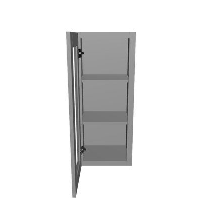 Frosted Glass Door Wall Kitchen Cabinet WMD1536 Colonial Gray LessCare 15 in. width 36 in. height 12 in. depth