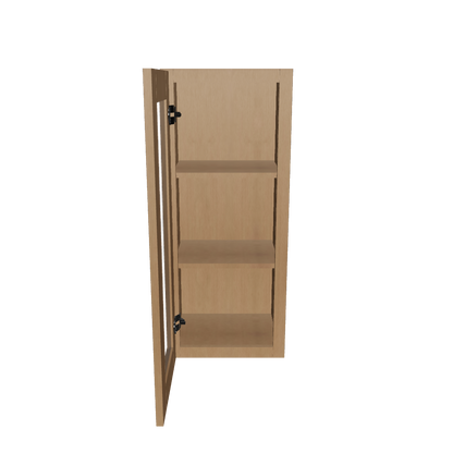 Frosted Glass Door Wall Kitchen Cabinet WMD1536 Shaker Toffee 15 in. width 36 in. height 12 in. depth