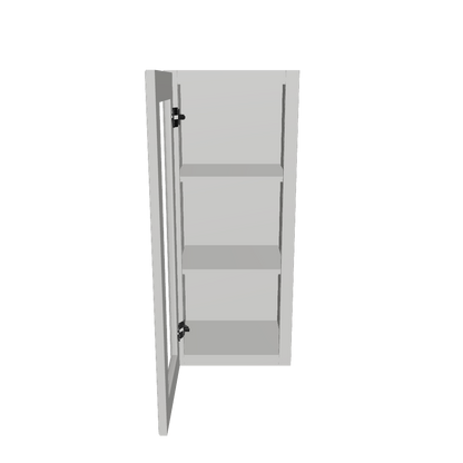 Frosted Glass Door Wall Kitchen Cabinet WMD1536 Milan Pearl 15 in. width 36 in. height 12 in. depth