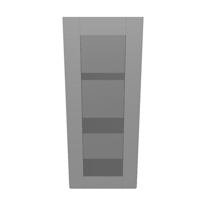 Frosted Glass Door Wall Kitchen Cabinet WMD1536 Colonial Gray LessCare 15 in. width 36 in. height 12 in. depth