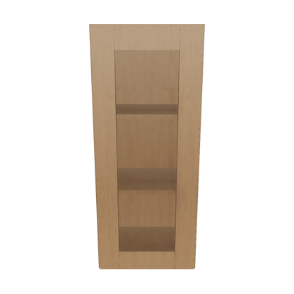 Frosted Glass Door Wall Kitchen Cabinet WMD1536 Shaker Toffee 15 in. width 36 in. height 12 in. depth
