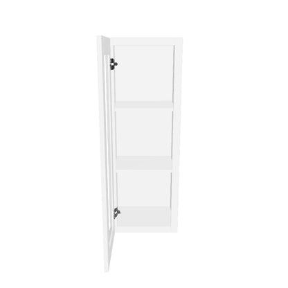 Frosted Glass Door Wall Kitchen Cabinet WMD1542 Alpina White LessCare 15 in. width 42 in. height 12 in. depth