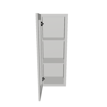 Frosted Glass Door Wall Kitchen Cabinet WMD1542 Milan Pearl 15 in. width 42 in. height 12 in. depth