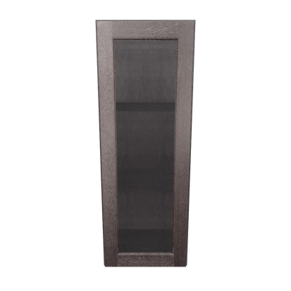 Frosted Glass Door Wall Kitchen Cabinet WMD1542 Milan Slate 15 in. width 42 in. height 12 in. depth