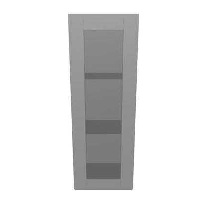 Frosted Glass Door Wall Kitchen Cabinet WMD1542 Colonial Gray LessCare 15 in. width 42 in. height 12 in. depth