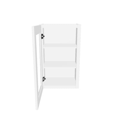 Frosted Glass Door Wall Kitchen Cabinet WMD1830 Alpina White LessCare 18 in. width 30 in. height 12 in. depth