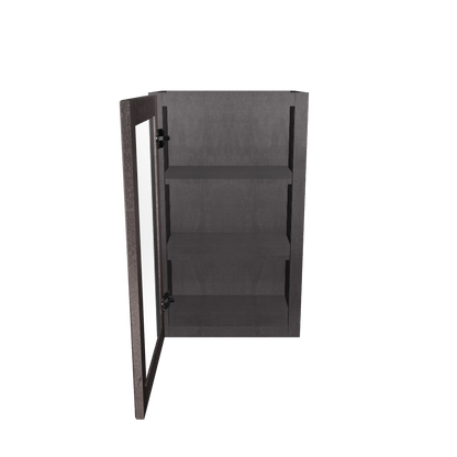 Frosted Glass Door Wall Kitchen Cabinet WMD1830 Milan Slate 18 in. width 30 in. height 12 in. depth