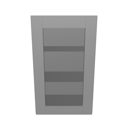 Frosted Glass Door Wall Kitchen Cabinet WMD1830 Colonial Gray LessCare 18 in. width 30 in. height 12 in. depth