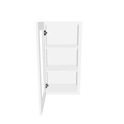 Frosted Glass Door Wall Kitchen Cabinet WMD1836 Alpina White LessCare 18 in. width 36 in. height 12 in. depth