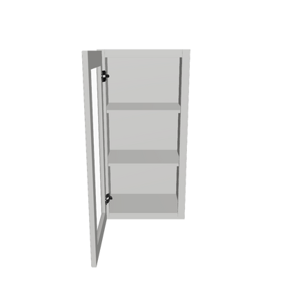 Frosted Glass Door Wall Kitchen Cabinet WMD1836 Milan Pearl 18 in. width 36 in. height 12 in. depth