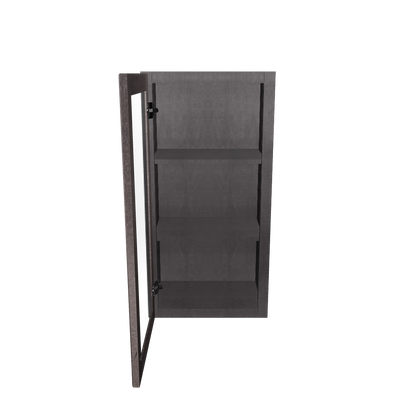 Frosted Glass Door Wall Kitchen Cabinet WMD1836 Milan Slate 18 in. width 36 in. height 12 in. depth