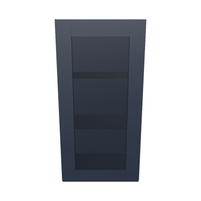 Frosted Glass Door Wall Kitchen Cabinet WMD1836 Danbury Blue LessCare 18 in. width 36 in. height 12 in. depth
