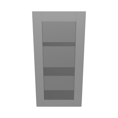 Frosted Glass Door Wall Kitchen Cabinet WMD1836 Colonial Gray LessCare 18 in. width 36 in. height 12 in. depth