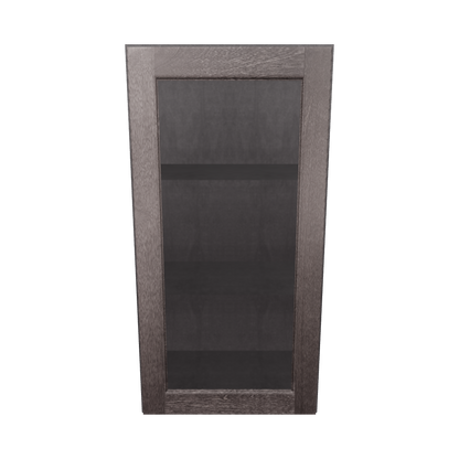 Frosted Glass Door Wall Kitchen Cabinet WMD1836 Milan Slate 18 in. width 36 in. height 12 in. depth