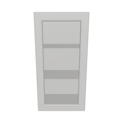 Frosted Glass Door Wall Kitchen Cabinet WMD1836 Milan Pearl 18 in. width 36 in. height 12 in. depth