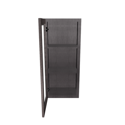 Frosted Glass Door Wall Kitchen Cabinet WMD1842 Milan Slate 18 in. width 42 in. height 12 in. depth