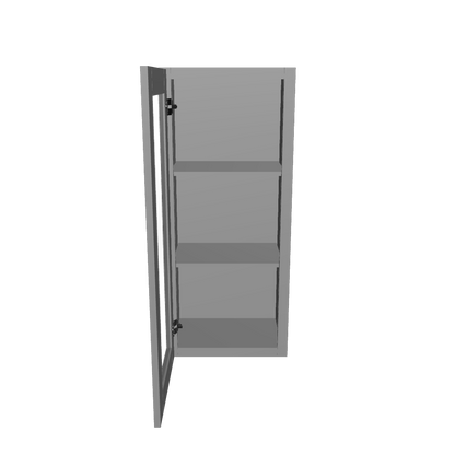 Frosted Glass Door Wall Kitchen Cabinet WMD1842 Colonial Gray LessCare 18 in. width 42 in. height 12 in. depth