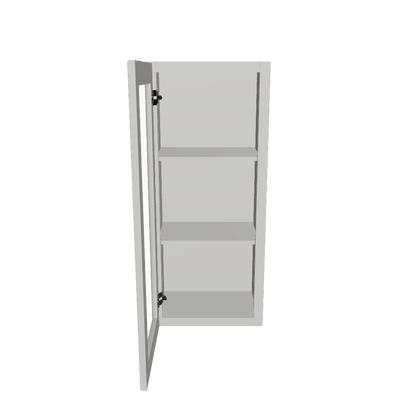 Frosted Glass Door Wall Kitchen Cabinet WMD1842 Milan Pearl 18 in. width 42 in. height 12 in. depth