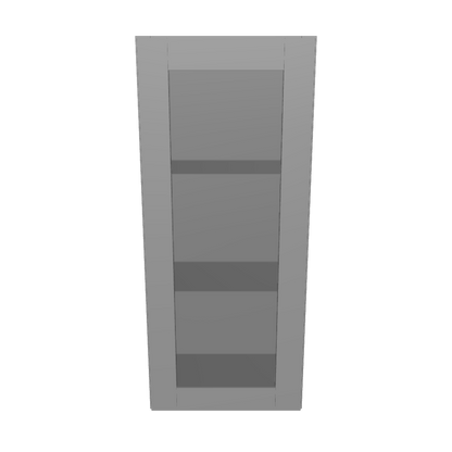 Frosted Glass Door Wall Kitchen Cabinet WMD1842 Colonial Gray LessCare 18 in. width 42 in. height 12 in. depth