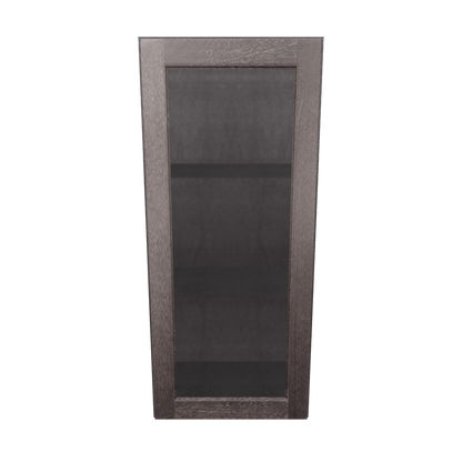 Frosted Glass Door Wall Kitchen Cabinet WMD1842 Milan Slate 18 in. width 42 in. height 12 in. depth