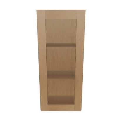 Frosted Glass Door Wall Kitchen Cabinet WMD1842 Shaker Toffee 18 in. width 42 in. height 12 in. depth