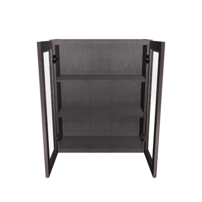 Frosted Glass Door Wall Kitchen Cabinet WMD3036 Milan Slate 30 in. width 36 in. height 12 in. depth