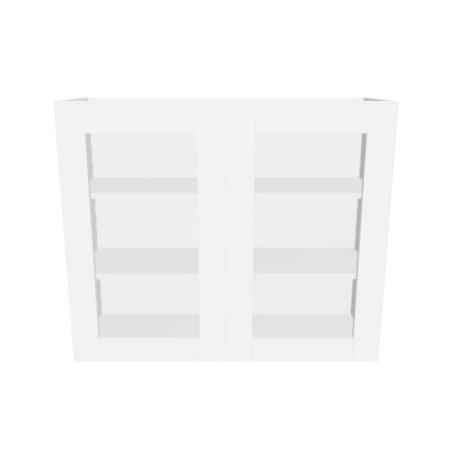 Frosted Glass Door Wall Kitchen Cabinet WMD3036 Alpina White LessCare 30 in. width 36 in. height 12 in. depth