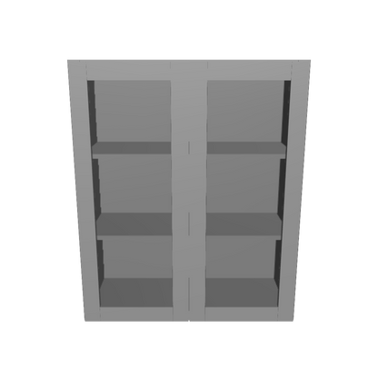 Frosted Glass Door Wall Kitchen Cabinet WMD3036 Colonial Gray LessCare 30 in. width 36 in. height 12 in. depth