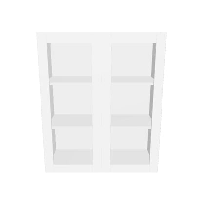 Frosted Glass Door Wall Kitchen Cabinet WMD3630 Alpina White LessCare 36 in. width 30 in. height 12 in. depth