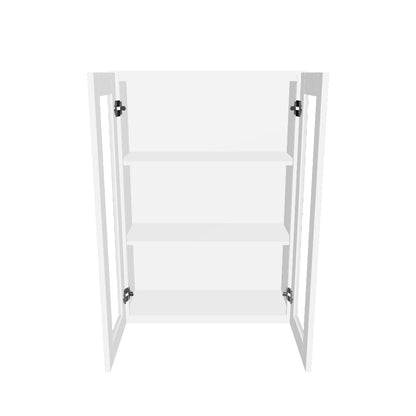 Frosted Glass Door Wall Kitchen Cabinet WMD3042 Alpina White LessCare 30 in. width 42 in. height 12 in. depth