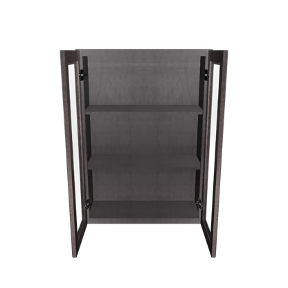 Frosted Glass Door Wall Kitchen Cabinet WMD3042 Milan Slate 30 in. width 42 in. height 12 in. depth