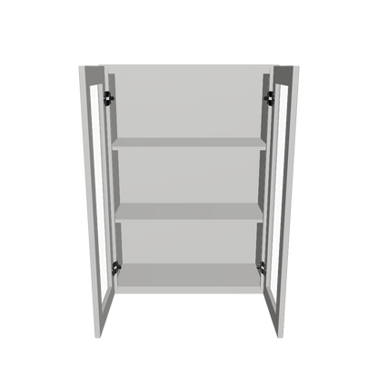 Frosted Glass Door Wall Kitchen Cabinet WMD3042 Milan Pearl 30 in. width 42 in. height 12 in. depth