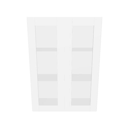 Frosted Glass Door Wall Kitchen Cabinet WMD3042 Alpina White LessCare 30 in. width 42 in. height 12 in. depth